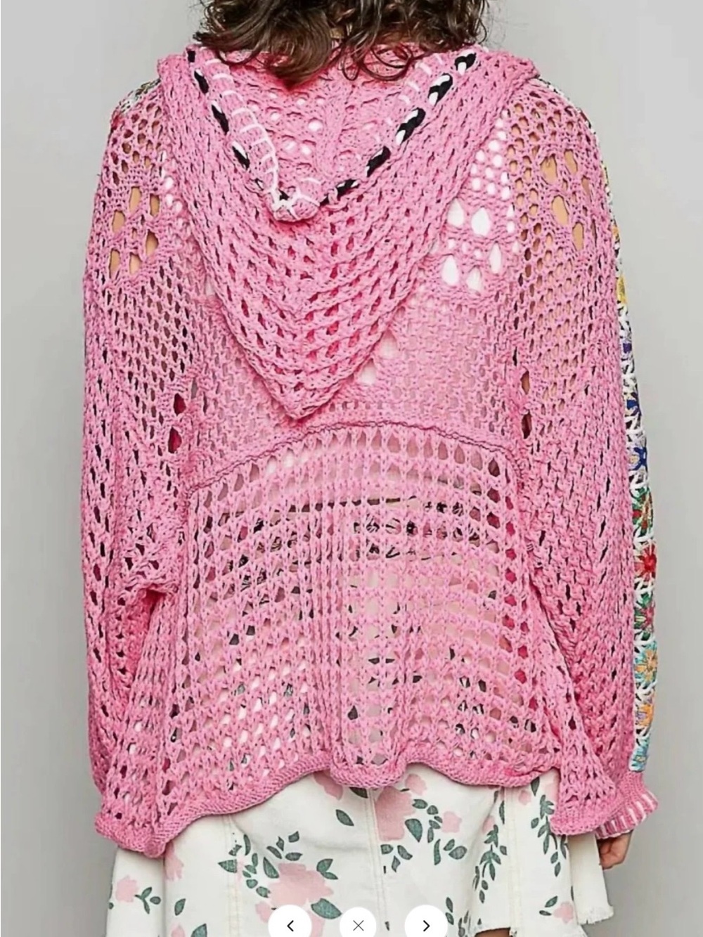New POL Crochet Zip Front Cardigan Hoodie - Picture 4 of 9